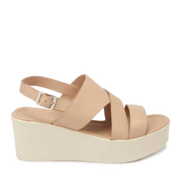 Bej Deri Kadın Sandalet - K24Y1SN67229-A25 - 3