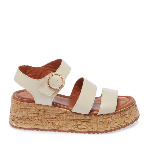 Bej Deri Kadın Sandalet - K24Y1SN67244-A25 - 3