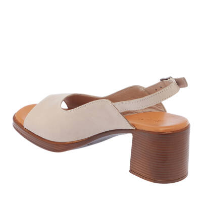 Bej Deri Kadın Sandalet - K24Y1SN67257-Q5Q - 2