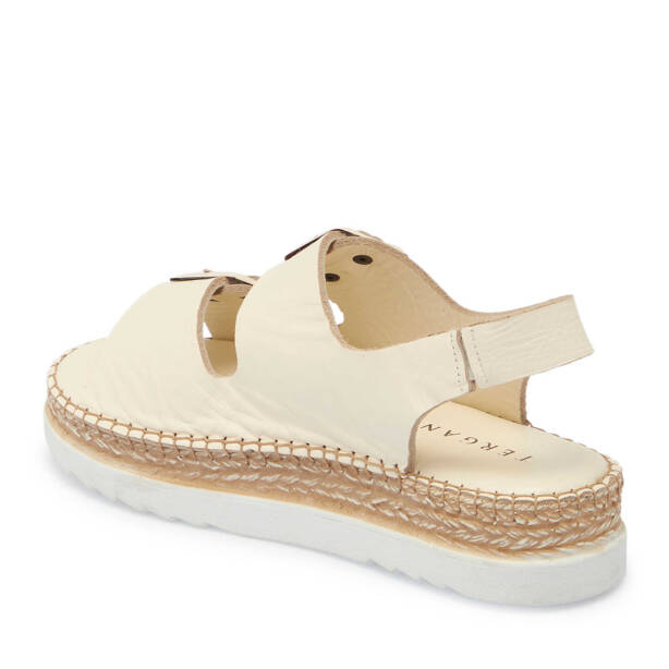 Bej Hakiki Deri Kadın Sandalet - K24Y1SN67298-A25 - 3