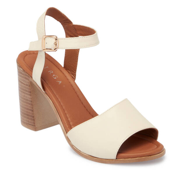 Bej Hakiki Deri Kadın Sandalet - K24Y1SN67694-A25 - 2