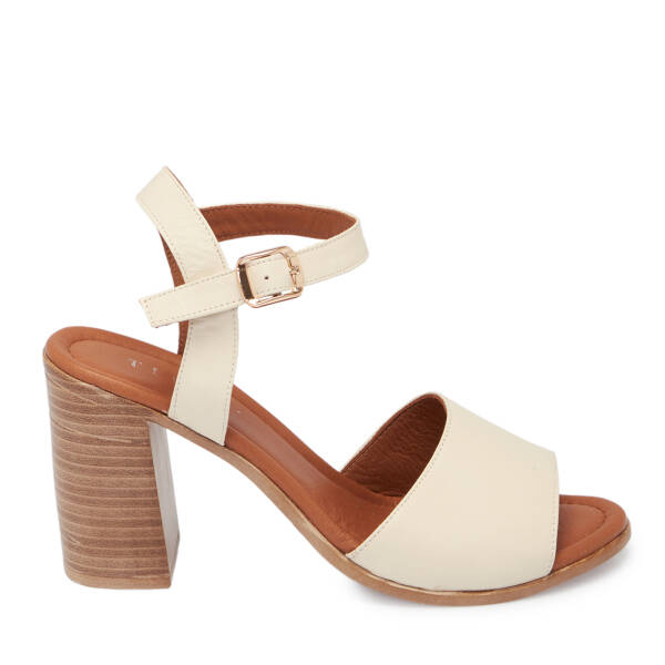 Bej Hakiki Deri Kadın Sandalet - K24Y1SN67694-A25 - 1