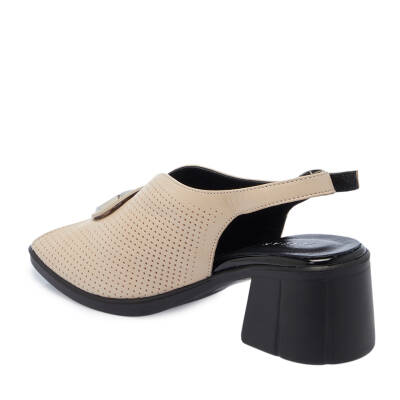 Bej Deri Kadın Sandalet - K25Y1AY67960-A25 - 2