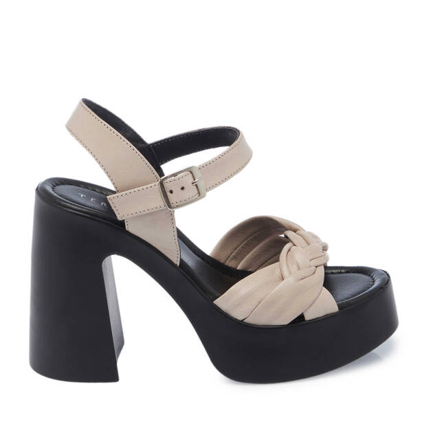 Bej Deri Kadın Sandalet - K25Y1SN67758-A59 - Tergan