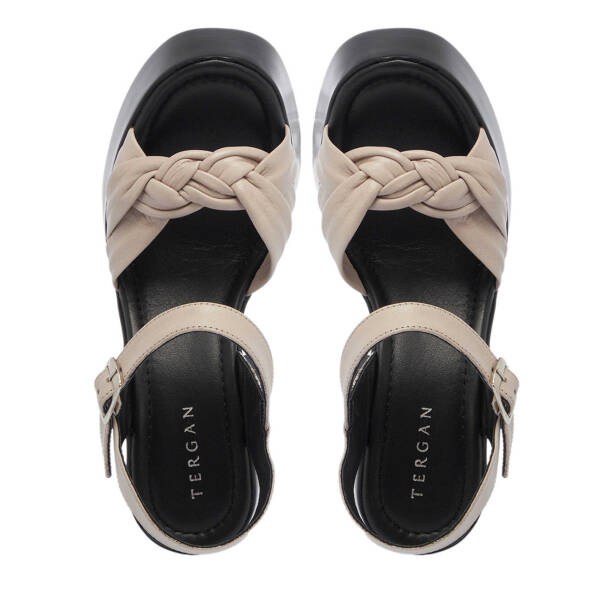 Bej Deri Kadın Sandalet - K25Y1SN67758-A59 - Tergan