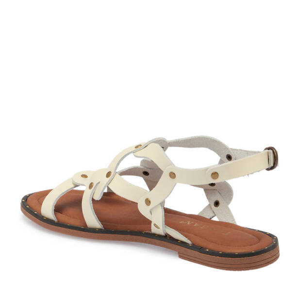 Bej Deri Kadın Sandalet - K25Y1SN67788-A25 - Tergan