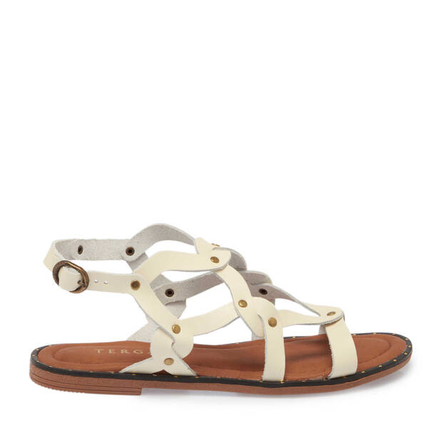 Bej Deri Kadın Sandalet - K25Y1SN67788-A25 - Tergan