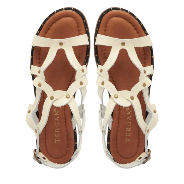 Bej Deri Kadın Sandalet - K25Y1SN67788-A25 - Tergan