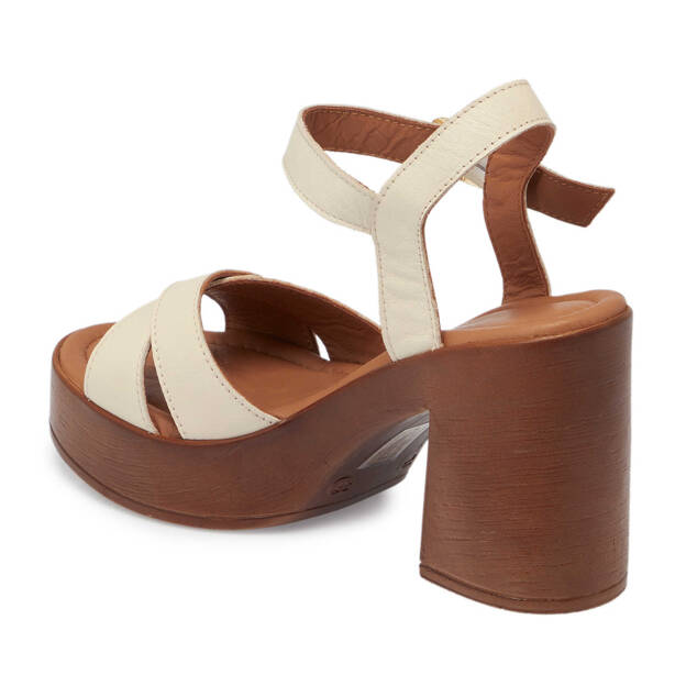 Bej Hakiki Deri Kadın Sandalet - K25Y1SN67859-A25 - 3