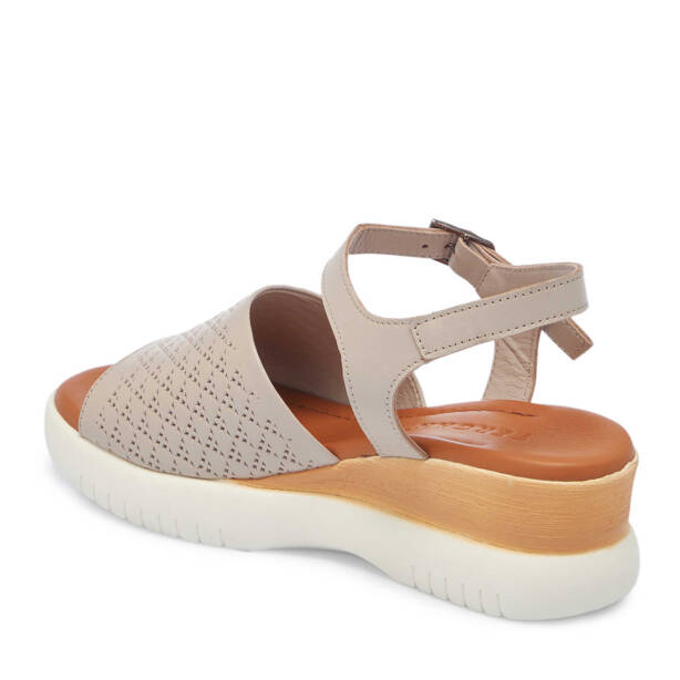 Bej Deri Kadın Sandalet - K25Y1SN67868-Q5Q - Tergan