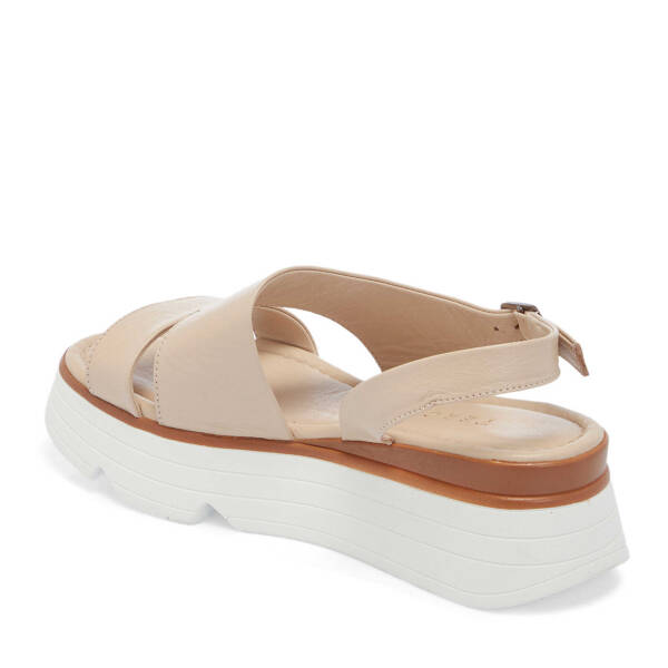 Bej Hakiki Deri Kadın Sandalet - K25Y1SN67881-A25 - 3