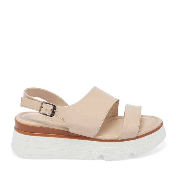 Bej Hakiki Deri Kadın Sandalet - K25Y1SN67881-A25 - 1