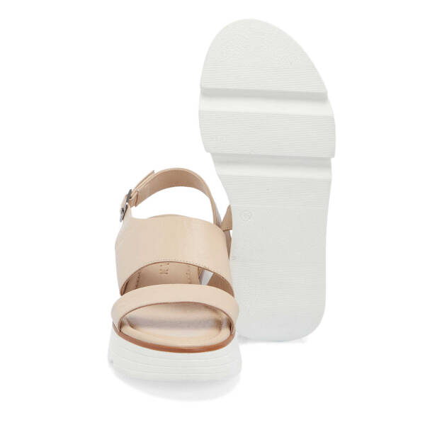 Bej Hakiki Deri Kadın Sandalet - K25Y1SN67881-A25 - 4