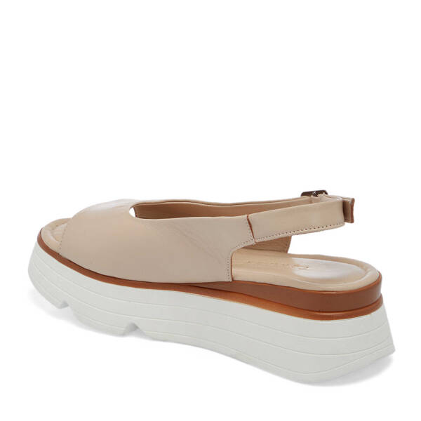 Bej Hakiki Deri Kadın Sandalet - K25Y1SN67882-A25 - 3