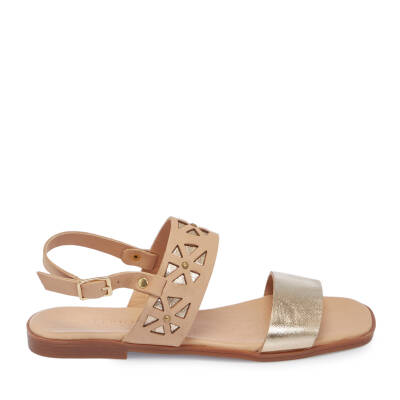 Bej Deri Kadın Sandalet - K25Y1SN67889-U6S - 3
