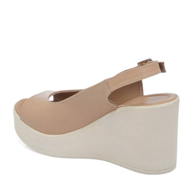 Bej Hakiki Deri Kadın Sandalet - K25Y1SN67920-A25 - 3