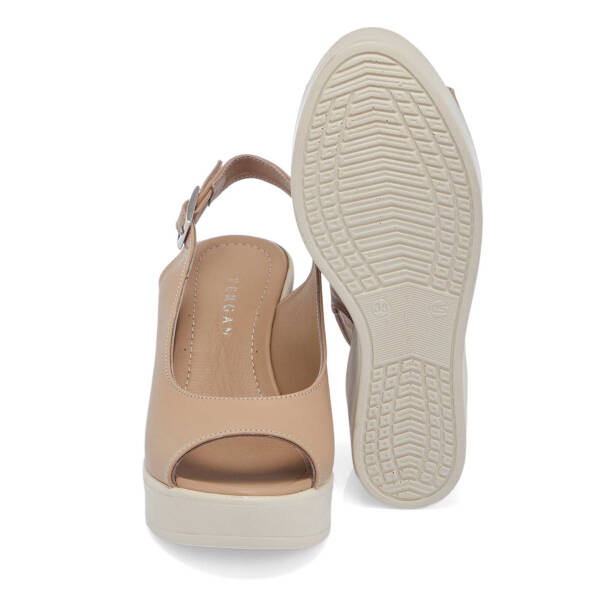 Bej Hakiki Deri Kadın Sandalet - K25Y1SN67920-A25 - 4