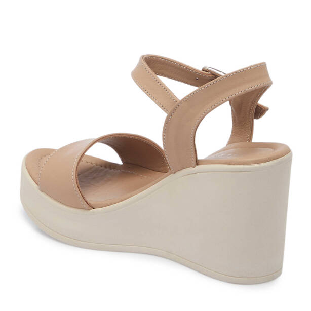 Bej Hakiki Deri Kadın Sandalet - K25Y1SN67921-A25 - 3