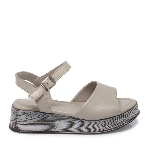 Bej Hakiki Deri Kadın Sandalet - K25Y1SN67926-U6Q - 1