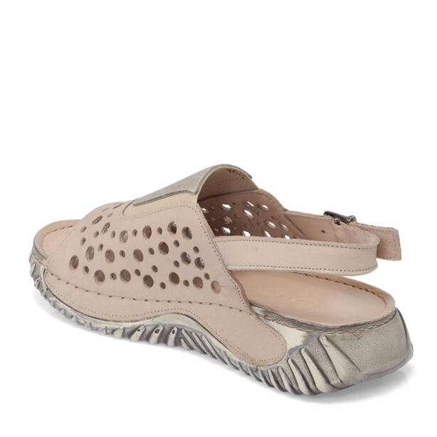 Bej Hakiki Deri Kadın Sandalet - K25Y1SN67929-Q5Q - 3