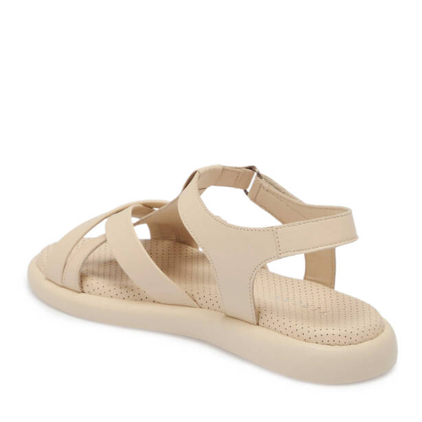 Bej Hakiki Deri Kadın Sandalet - K25Y1SN67974-A25 - 3