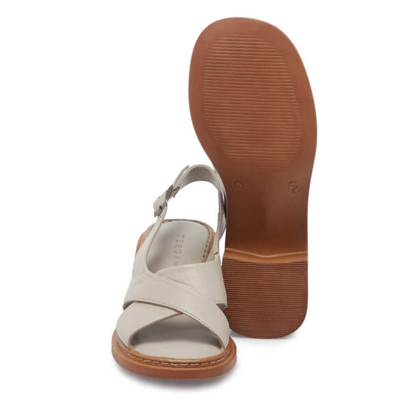 Bej Hakiki Deri Kadın Sandalet - K25Y1SN67980-Q5Q - 4