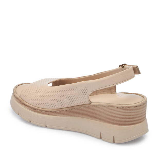 Bej Hakiki Deri Kadın Sandalet - K25Y1SN67981-A25 - 3