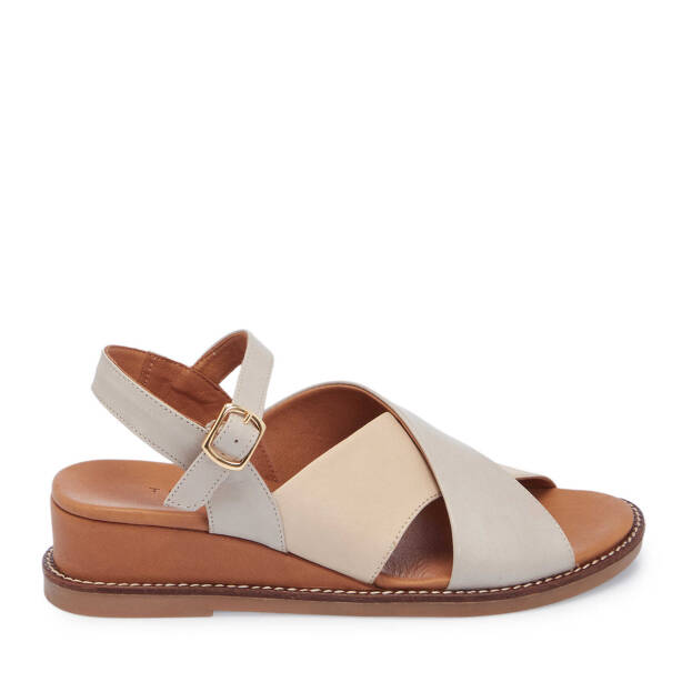 Bej Hakiki Deri Kadın Sandalet - K25Y1SN68056-A25 