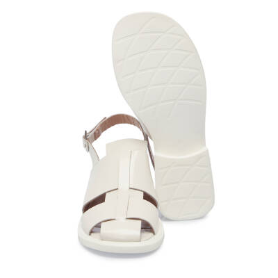 Bej Deri Kadın Sandalet - K25Y1SN68095-U7Q - 4
