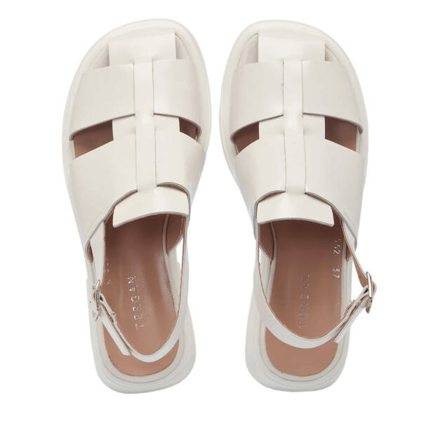 Bej Deri Kadın Sandalet - K25Y1SN68095-U7Q - 6