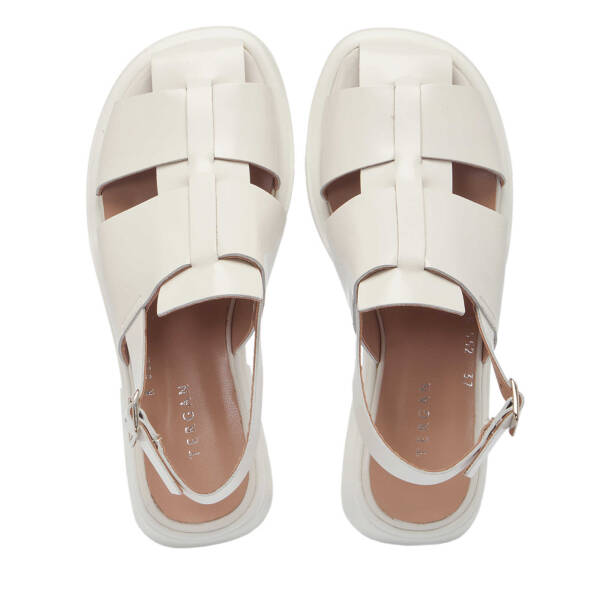 Bej Deri Kadın Sandalet - K25Y1SN68095-U7Q - 6