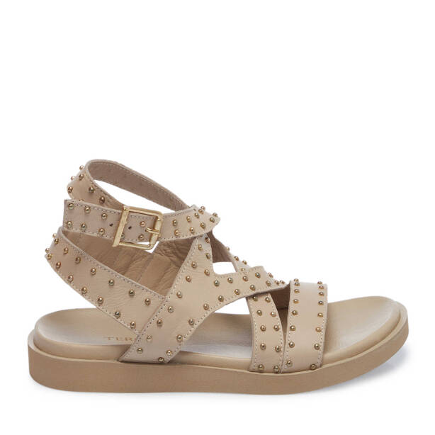 Bej Deri Kadın Sandalet - K25Y1SN68114-A25 - Tergan