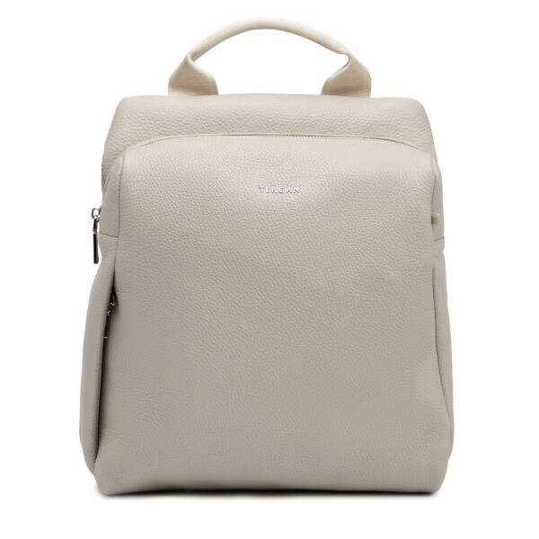 Bej Hakiki Deri Kadın Sırt Çantası - S1SR00079384-B19 - 2