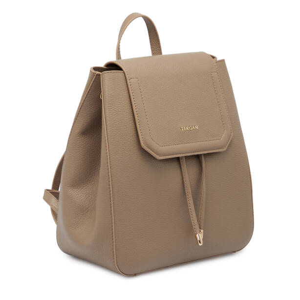 Bej Deri Kadın Sırt Çantası - S1SR00080456-S95 - 2