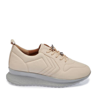  Bej Deri Kadın Sneaker - K23S1AY66801-A25 - 3