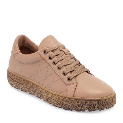  Bej Deri Kadın Sneaker - K23S1AY67046-E94 - 1