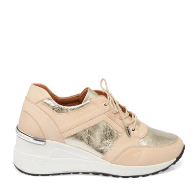  Bej Deri Kadın Sneaker - K24I1AY67144-A25 - 3