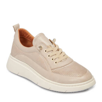 Bej Deri Kadın Sneaker - K24I1AY67146-Q5Q - 1