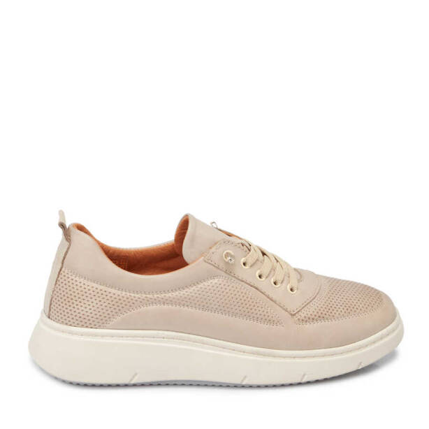 Bej Deri Kadın Sneaker - K24I1AY67146-Q5Q - 3