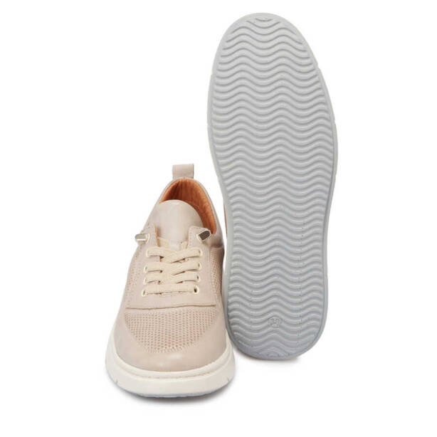 Bej Deri Kadın Sneaker - K24I1AY67146-Q5Q - 4