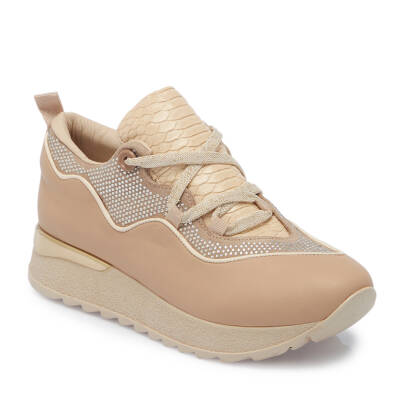  Bej Deri Kadın Sneaker - K24I1AY67195-A25 - 1