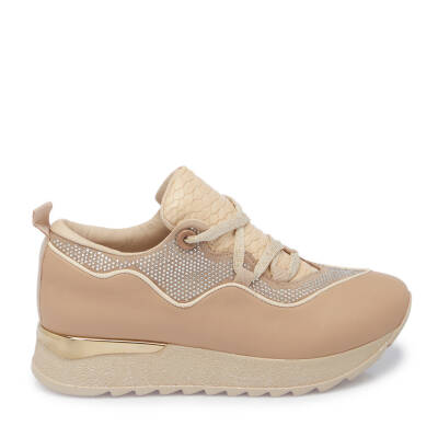  Bej Deri Kadın Sneaker - K24I1AY67195-A25 - 3