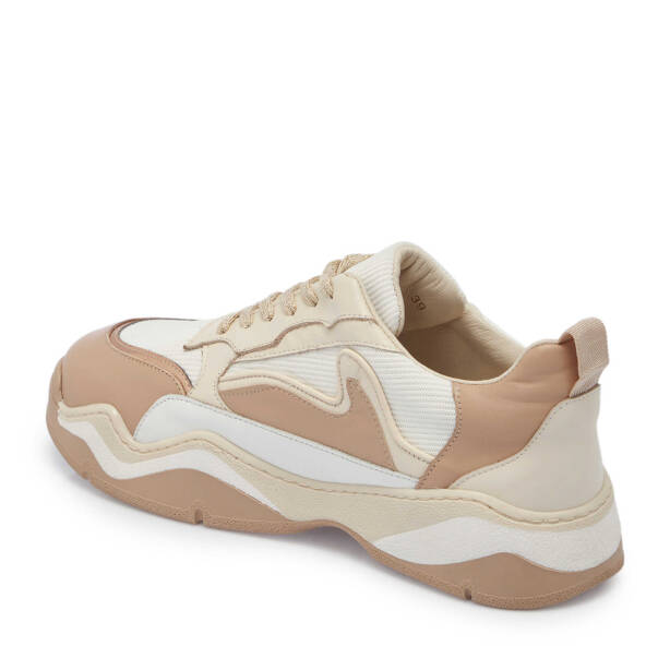 Bej Deri Kadın Sneaker - K24I1AY67196-A25 - Tergan