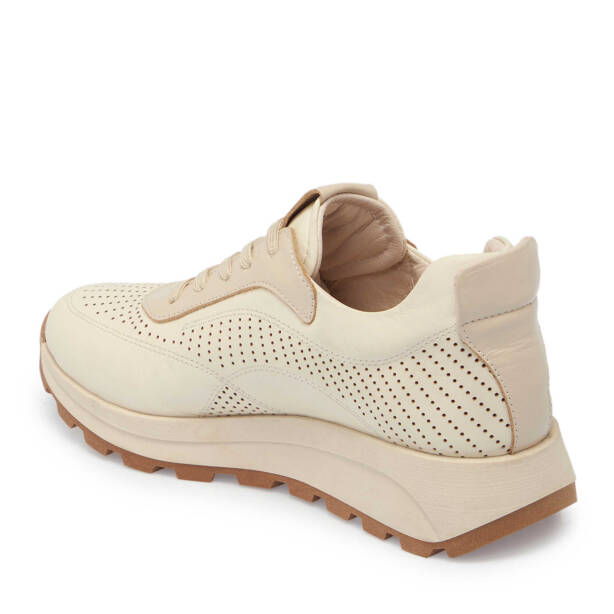 Bej Hakiki Deri Kadın Sneaker - K24I1AY67296-A25 - 3