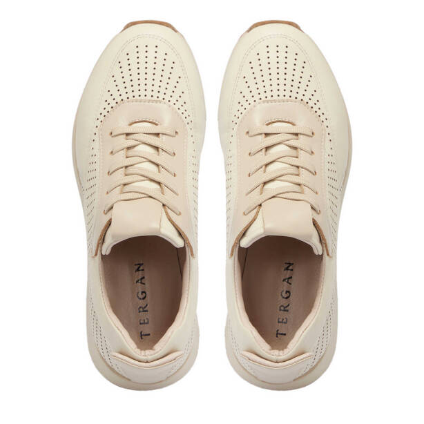 Bej Hakiki Deri Kadın Sneaker - K24I1AY67296-A25 - 5