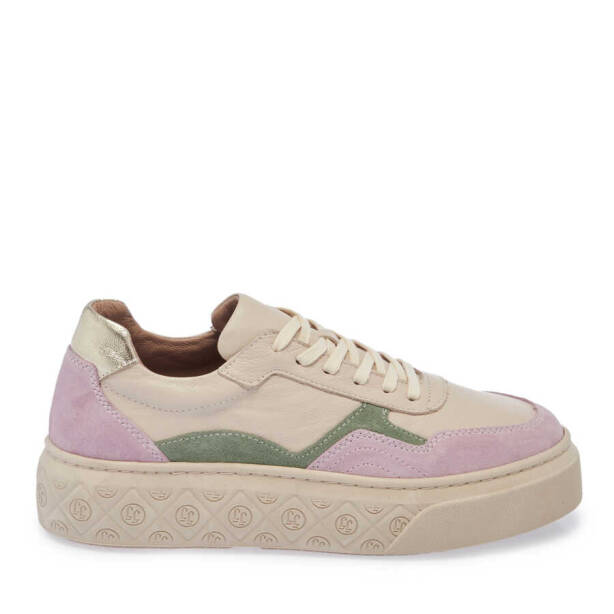 Bej Deri Kadın Sneaker - K24I1AY67300-A25 - Tergan