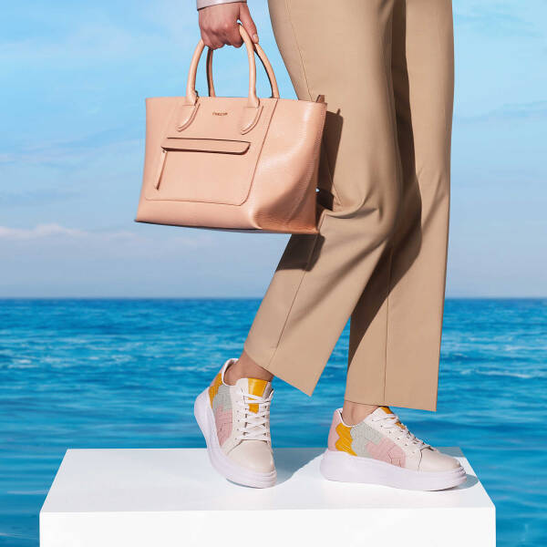 Bej Deri Kadın Sneaker - K24I1AY67306-A25 - 1