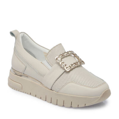  Bej Deri Kadın Sneaker - K24I1AY67316-A25 