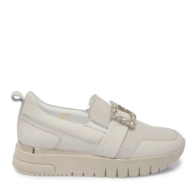  Bej Deri Kadın Sneaker - K24I1AY67316-A25 - 3