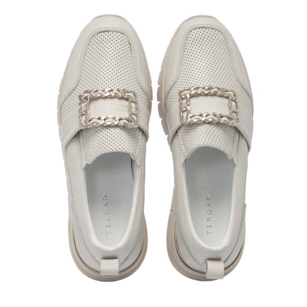 Bej Deri Kadın Sneaker - K24I1AY67316-A25 - 5